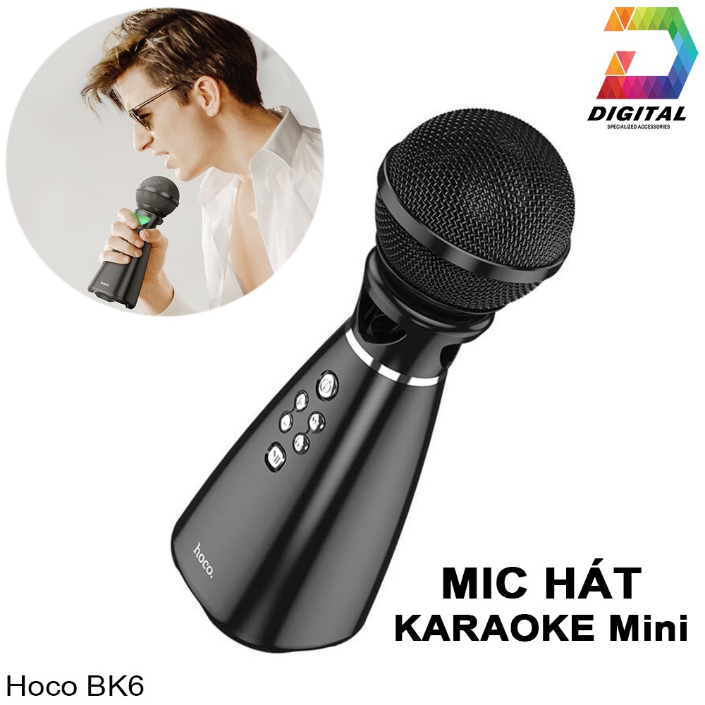 [Mã ELHACE giảm 4% đơn 300K] Micro Hát Karaoke Mini HOCO Bk6 Chính Hãng