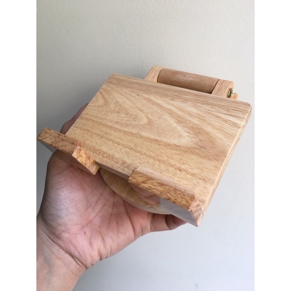 Giá Đỡ Điện Thoại Gỗ Để Bàn, Quay TikTok, Livestream, Xem Video xoay 360 độ kích thước lớn