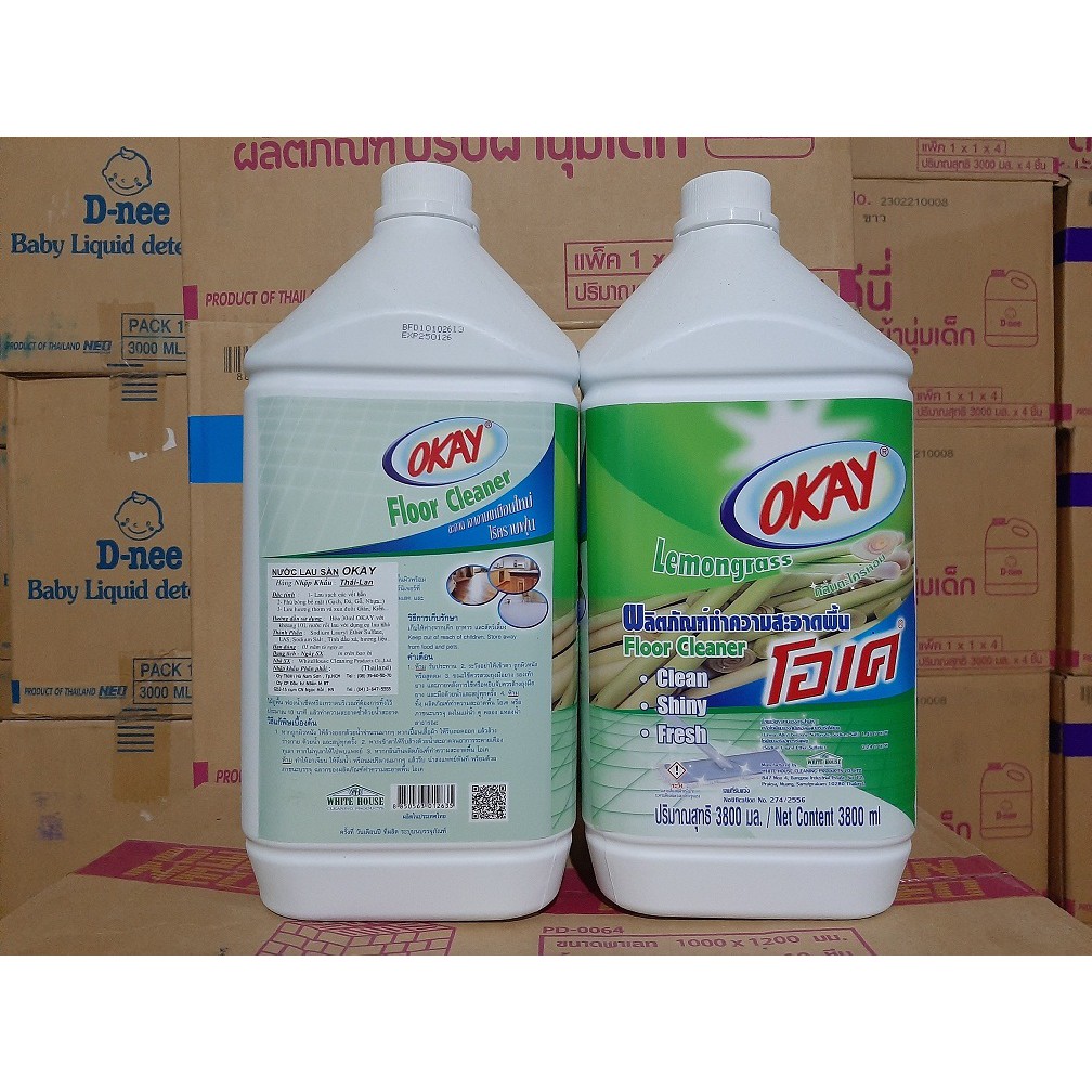 Nước lau sàn OKAY Thái Lan 3800ml