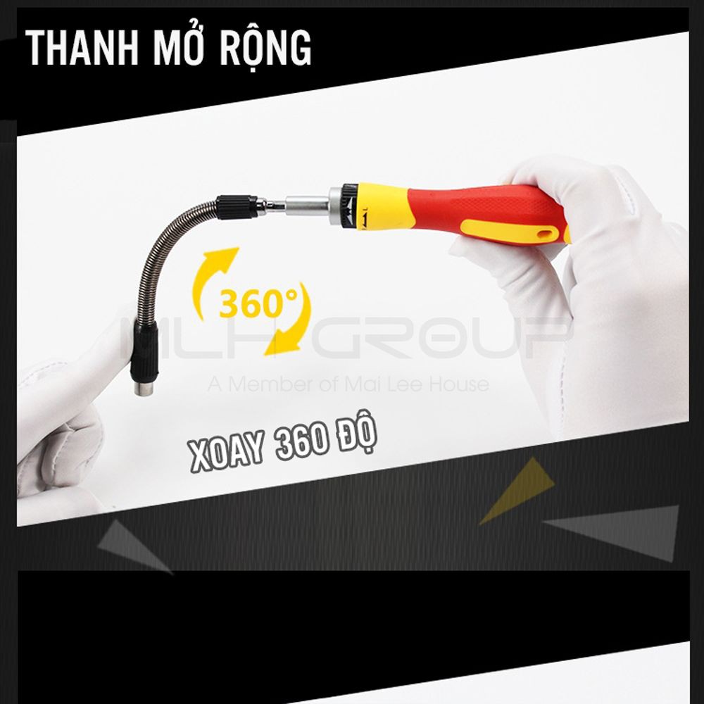Bộ Dụng Cụ Tuốc Nơ Vít Đa Năng Sửa Chữa Gia Đình 62 Trong 1 Tròng Bánh Cóc Giúp Dễ Dàng Sửa Chữa Nhỏ Gọn Tiện Lợi MLH