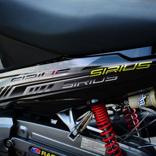 Decal Tem Xe Sirius Đen Bạc