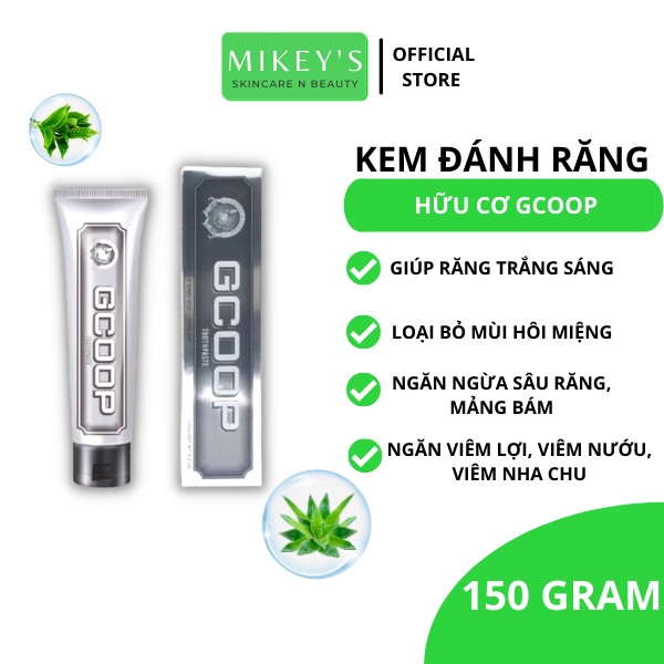 Kem đánh răng Hàn Quốc trắng răng thơm miệng GCOOP 150g chiết xuất hữu cơ, không ê buốt Mikeybeauty92