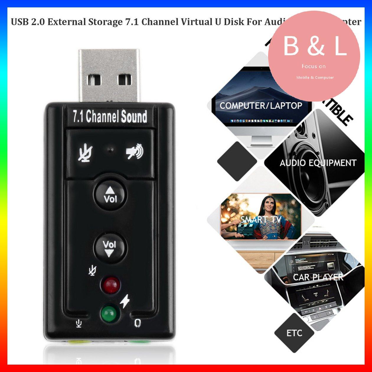 CHANNEL Đầu Chuyển Đổi Âm Thanh Usb 2.0 7.1