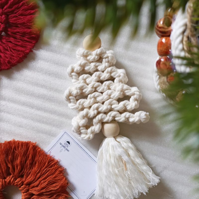 Cây thông Noel macrame trang trí Giáng Sinh
