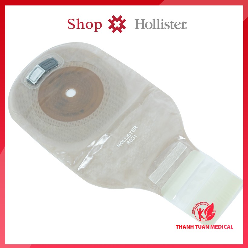 [HỘP 10 TÚI] hậu môn nhân tạo một mảnh có khóa cuốn Hollister 8331, Hollister dùng kẹp 8631