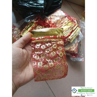 Túi gấm dây rút đỏ