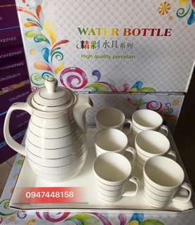Bộ bình cốc sứ cao cấp