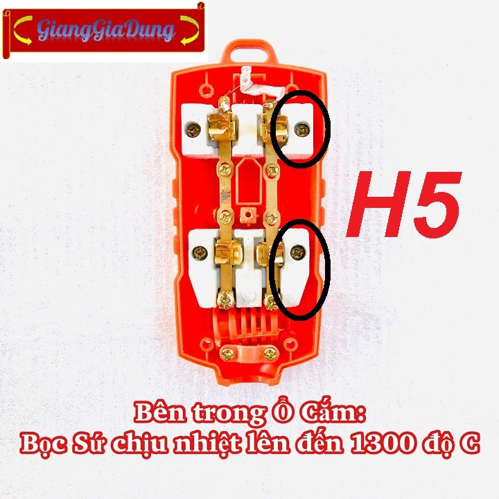 Ổ Cắm Điện SOPOKA 2S-6000W Lõi Sứ Chống Cháy Siêu Chịu Tải (Loại 2 Lỗ)