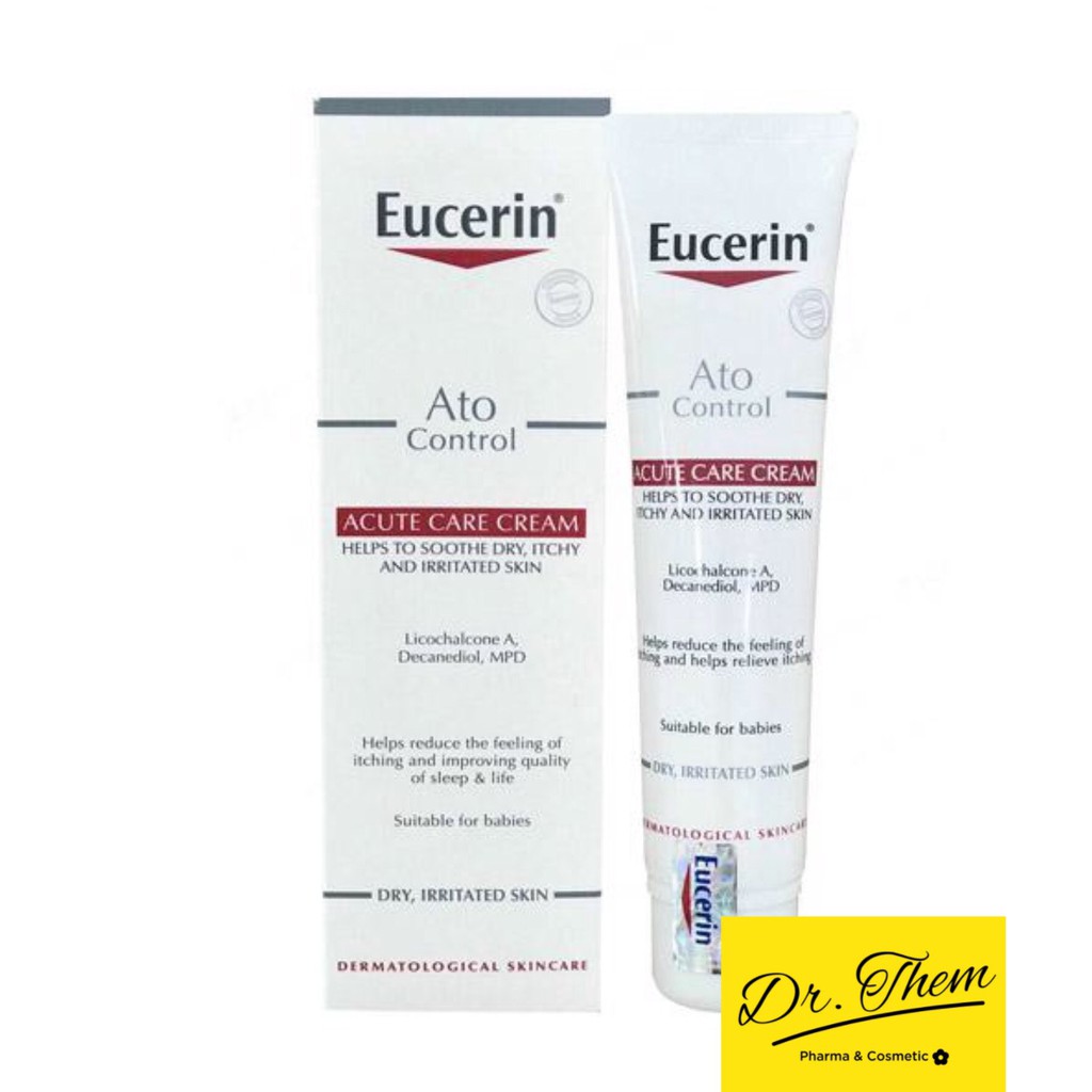 Kem Dưỡng Da Eucerin Ato Control Acute Care Cream 40ml - Giảm Ngứa Đỏ, Da Cơ Địa [LỌ CAO]