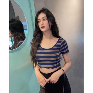 BASIC CROPTOP▪Áo croptop cổ tròn cuốn biên