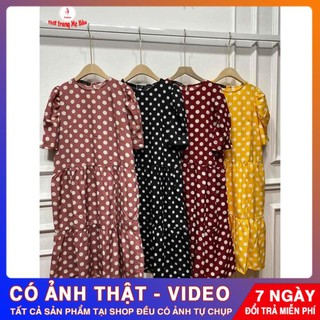 Váy Bầu Đẹp Chấm Bi ( ảnh thật) (shop Tatoco)