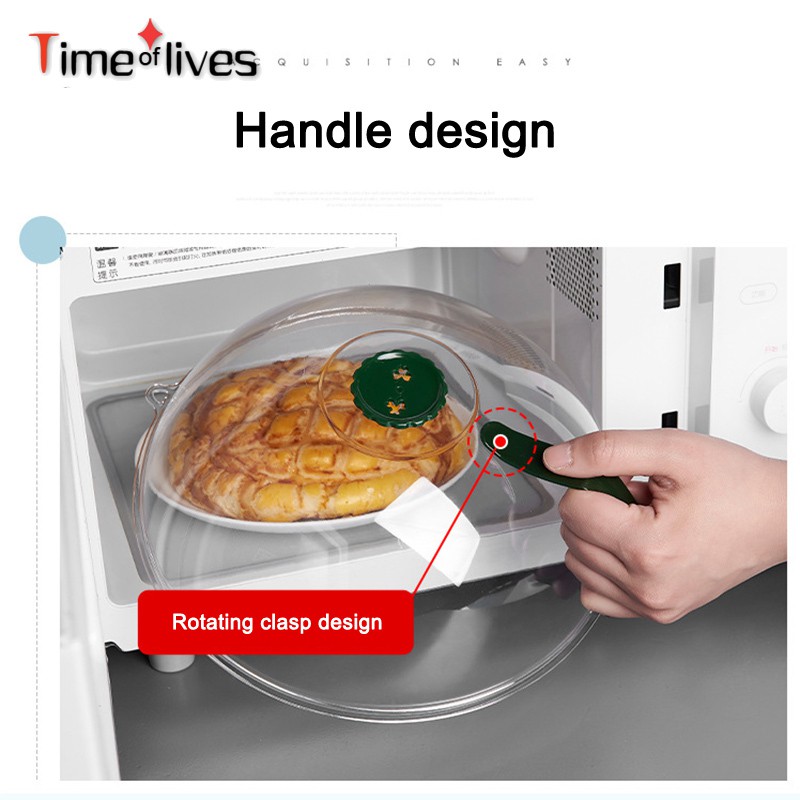 TF▶ Microwave Splatter Cover, Microwave Cover for Food BPA Free, Microwave Plate Cover Guard Lid with Steam Vents