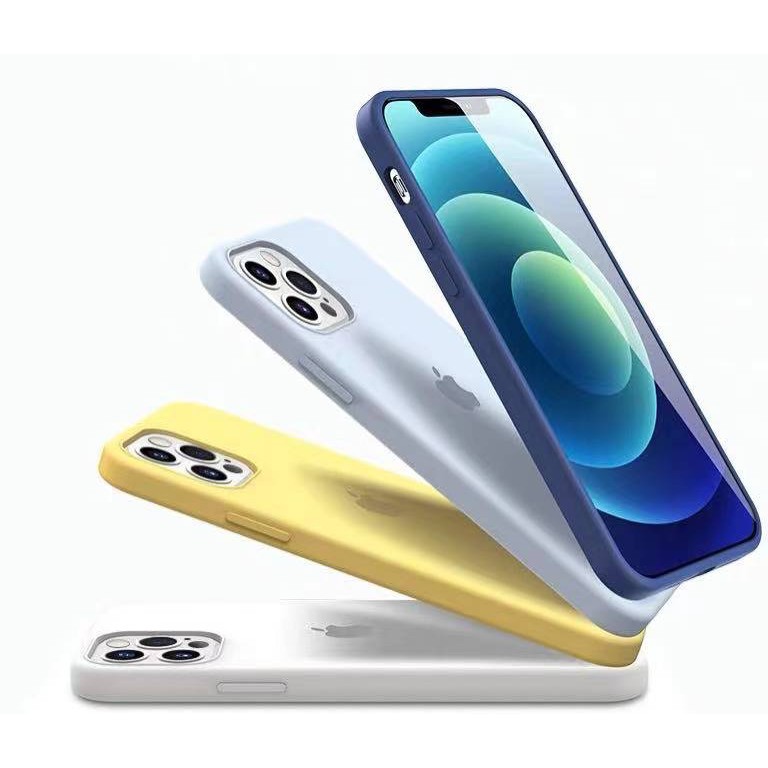 Được Thiết Kế ặc Điệt Cho Dòng iPhone 12 Ốp lưng Silicone Chống Sốc Màu Trơn Cho Iphone 12 12mini 12pro 12pro Max Ốp Điện Thoại