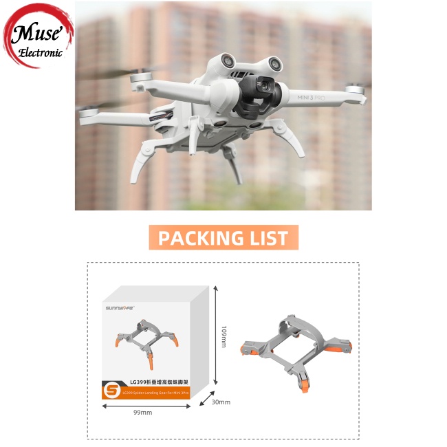 Giá Đỡ Hạ Cánh Mở Rộng Tăng Chiều Cao Cho Dji Mini 3 Pro