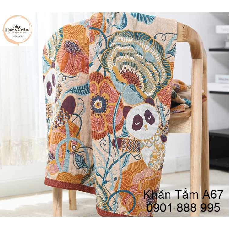 O1_Khăn tắm Xô Chất cotton sợi tre Organic cao cấp Nature100% (Size:140*70cm)