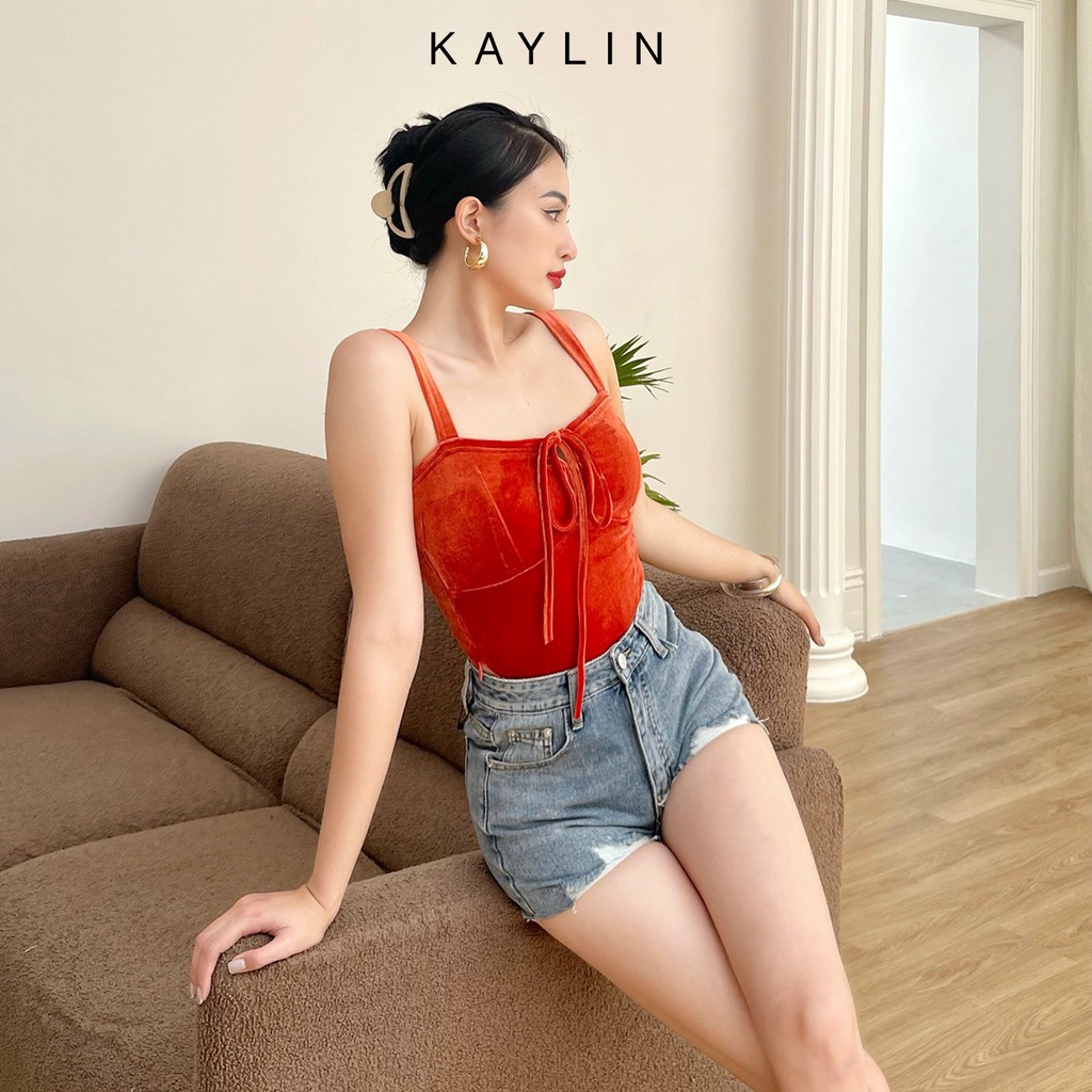 Áo hai dây nhung N1672 - KAYLIN