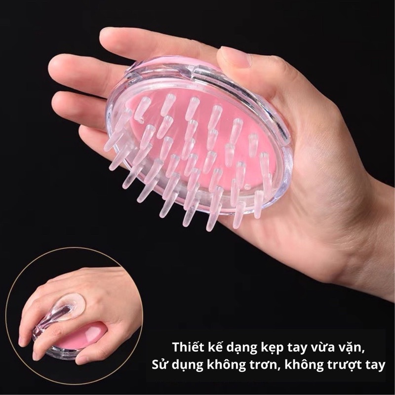 Lược Gội Đầu, Massage Đầu Thư Giãn Giúp Làm Sach Da Đầu, Tẩy Tế Bào Khi Gội Đầu, an toàn khi sử dụng