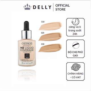 Kem nền Catrice HD 24h Liquid Coverage Foundation - Độ che phủ cực cao, kiềm dầu cực tốt ( AUTH )