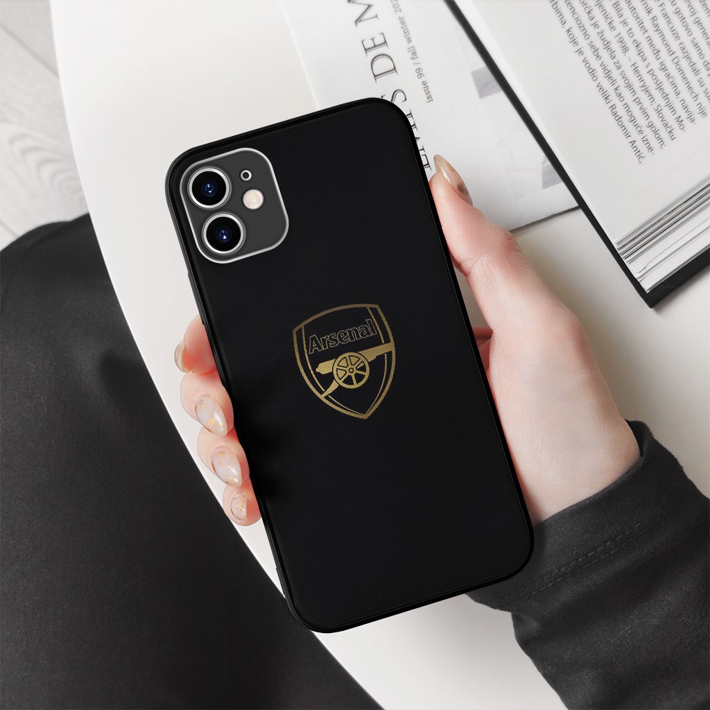 Ốp lưng logo arsenal black design pro 13 11 12 14 pro promax FOO20222829