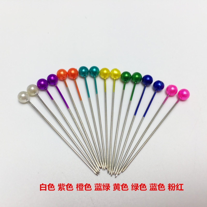 Hộp 100 Ghim Cố Định Vị Trí May Vá Ánh Ngọc Trai