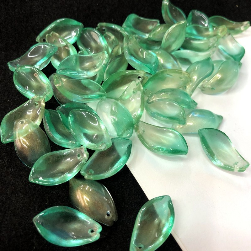 Bộ 20 Hạt Xâu Làm Trang Sức Hình Chiếc Lá 11 * 20mm 20 Cái y15826