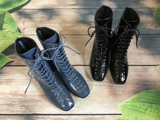 (Ảnh thật) CÓ SẴN Bốt da bóng nữ buộc dây cổ cao sang chảnh | BigBuy360 - bigbuy360.vn