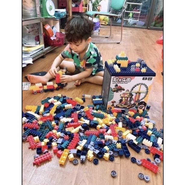 Bộ lego lắp ráp 520 chi tiết - Đồ chơi lắp ghép phát triển trẻ trí tuệ