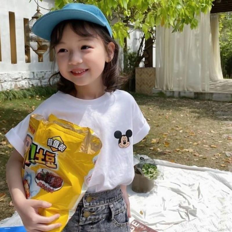 Áo Thun Thể Thao Tay Ngắn In Hoạt Hình Dễ Thương Cho Bé Gái Từ 2-7 Tuổi