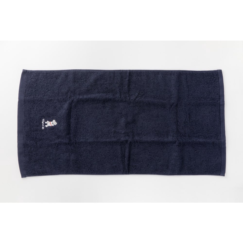 Khăn Mặt ARTBOX Hàn Quốc Màu Xanh Navy Thêu Hình Chú Cún Schnauzer