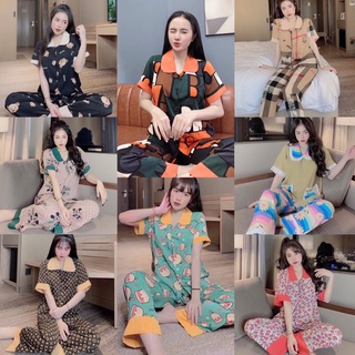 Bộ lụa Pijama chất lụa Mango mềm mịn, không nhăn, hàng thiết kế - 100% ảnh thật