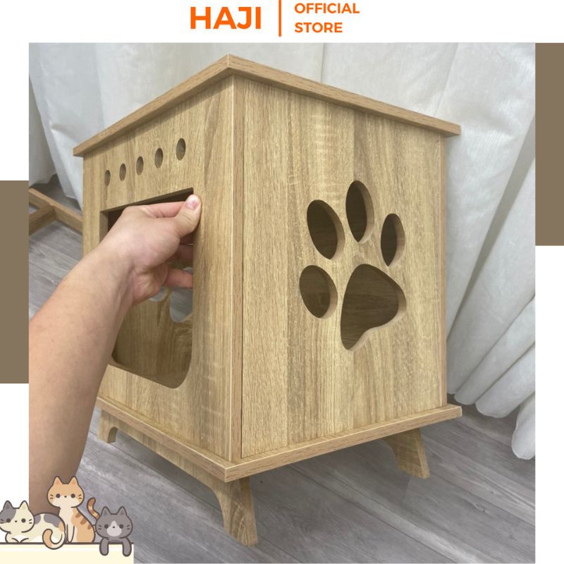 Chuồng thú cưng gỗ HAJI chống ẩm mốc tháo lắp linh hoạt A205