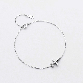 Lắc Tay Bạc Nữ Hình Máy Bay - Lắc đeo tay bạc ta thật