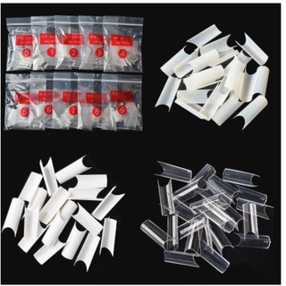 Móng nối phom tre - móng trúc - móng tip tre nối móng đắp gel - đắp bột 500 móng màu đục trong lấy ngẫu nhiên size 29mm