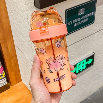 Bình nước tai gấu 2 ngăn phong cách sáng tạo