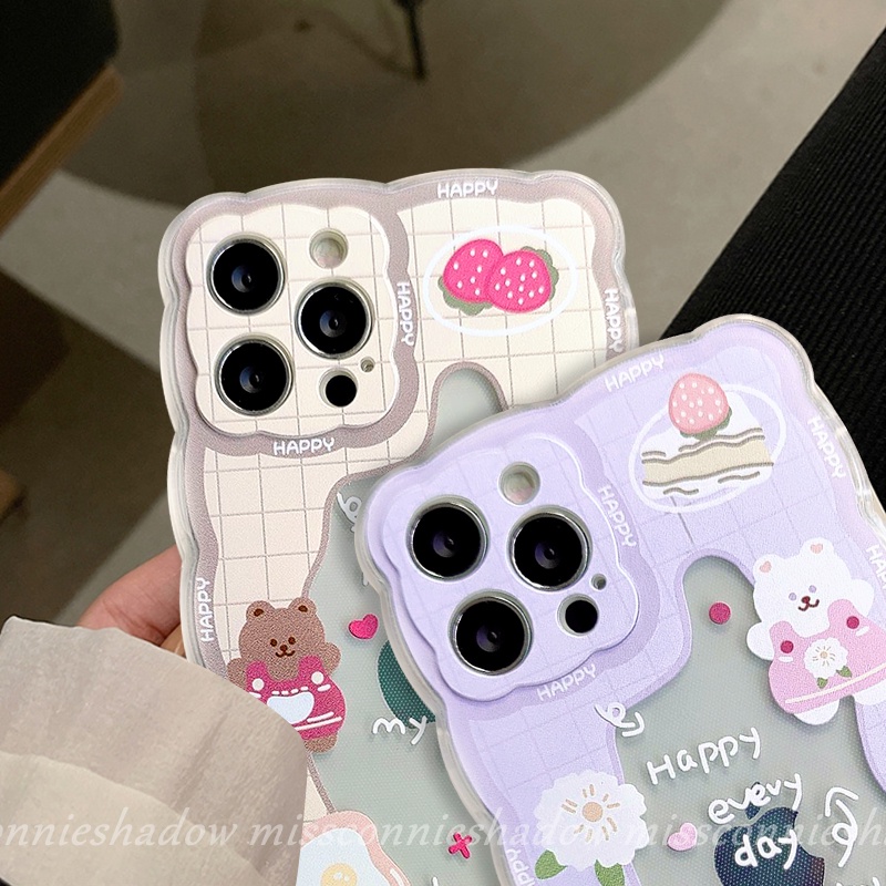 Ốp điện thoại TPU MissConnie dẻo dày dặn họa tiết gấu/ thỏ thích hợp cho IPhone 7 Plus 8Plus XS Max X XR 12 11 13 ProMax