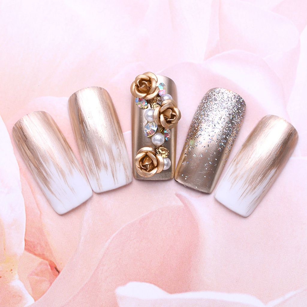 [Hàng mới về] Hộp Phụ Kiện Đá Nhân Tạo Trang Trí Móng Tay 3D Lấp Lánh Thời Trang DIY