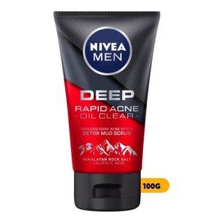 Sữa rửa mặt Nivea men Deep Rapid Acne oil Clear (100g)