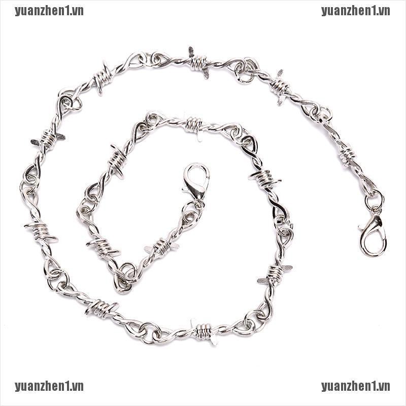 [YUANZHEN1] Vòng Cổ Dây Gai Phong Cách Hip Hop Punk Cho Nam Và Nữ