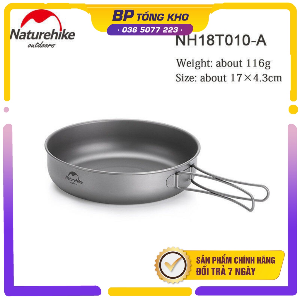 Chảo dã ngoại, nhà bếp Titanium NatureHike TJP01 - NH18T010-A