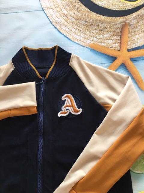 [Mã WASTMAY giảm 15% tối đa 30K đơn 150K] Áo khoác bomber tay phối cam 1 màu cá tính | BigBuy360 - bigbuy360.vn