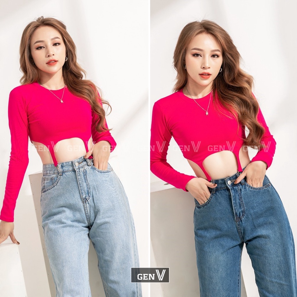 Quần Jean Nữ Baggy Ống Rộng Suông Cạp Lưng Cao GenV - Quần Bò Nữ , Jeans Ống Đứng Thời Trang | BigBuy360 - bigbuy360.vn