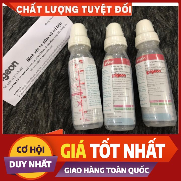 Bình sữa Pigeon chuyên biệt cho trẻ sứt môi, hở hàm ếch | Bình sữa Y Tế chuyên dụng, hỗ trợ trẻ bị tật chẻ vòm