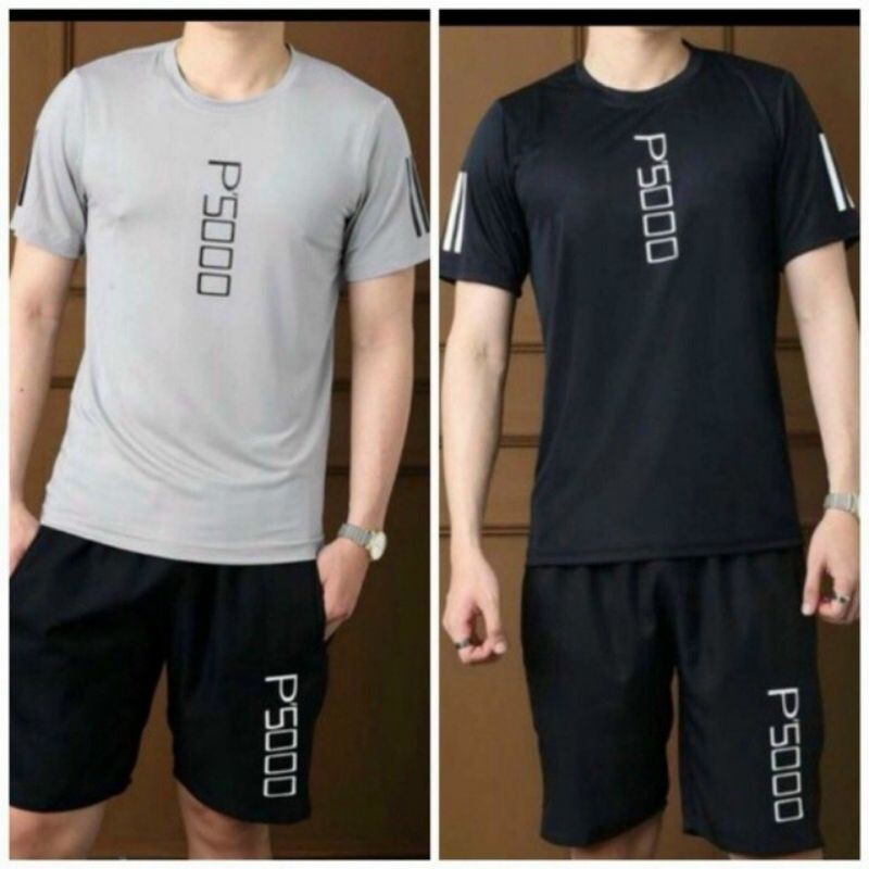 Bộ đùi thể thao nam tay lỡ co giãn tốt thoáng mát có in chữ nỗi trước ngực