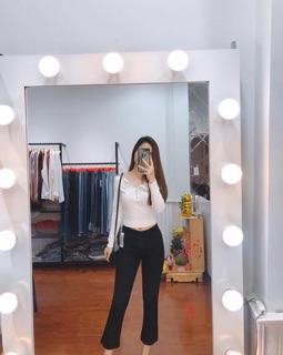 Quần jeans loe 9 tấc