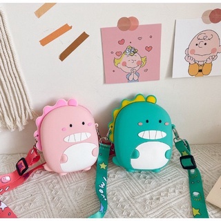 Túi đeo chéo khủng long silcon kute cho bé