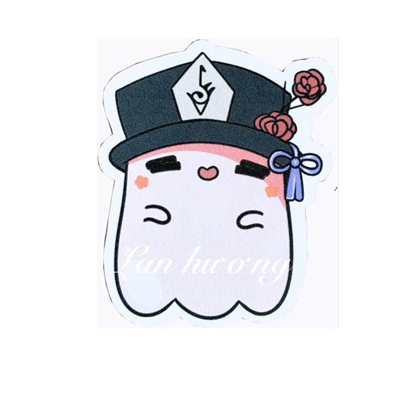 Sticker nhãn dán Hutao Ghost Genshin impact