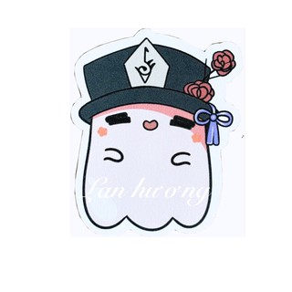 Sticker nhãn dán Hutao Ghost Genshin impact