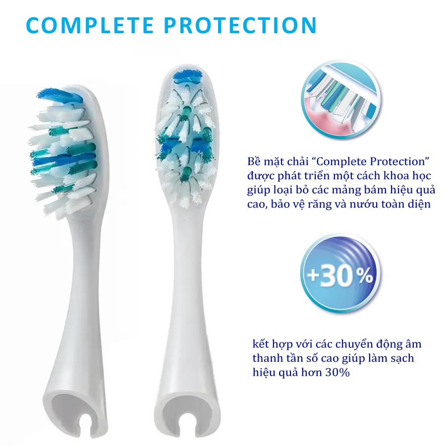 Đầu Bàn Chải Pin Trisa - Đầu Thay Thế Bàn Chải Pin Trisa Pro Interdental - Complete Protection - Young Edition