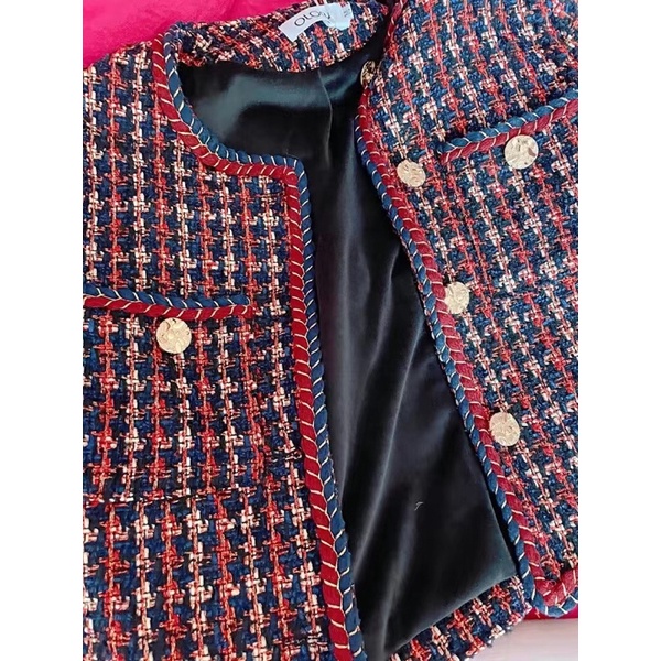 áo khoác dạ ngắn cổ điển nữ khuy cài dáng vest sang trọng, thu đông 2021 | BigBuy360 - bigbuy360.vn