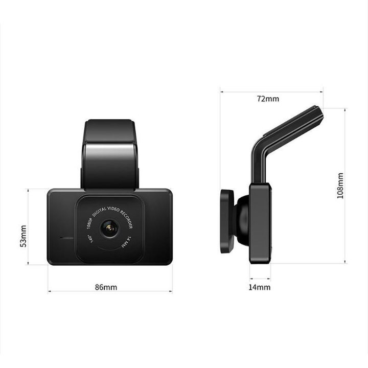 Camera hành trình gắn kính lái ô tô Phisung K10, màn hình LCD IPS 3 inch, tích hợp camera sau và Wifi | BigBuy360 - bigbuy360.vn